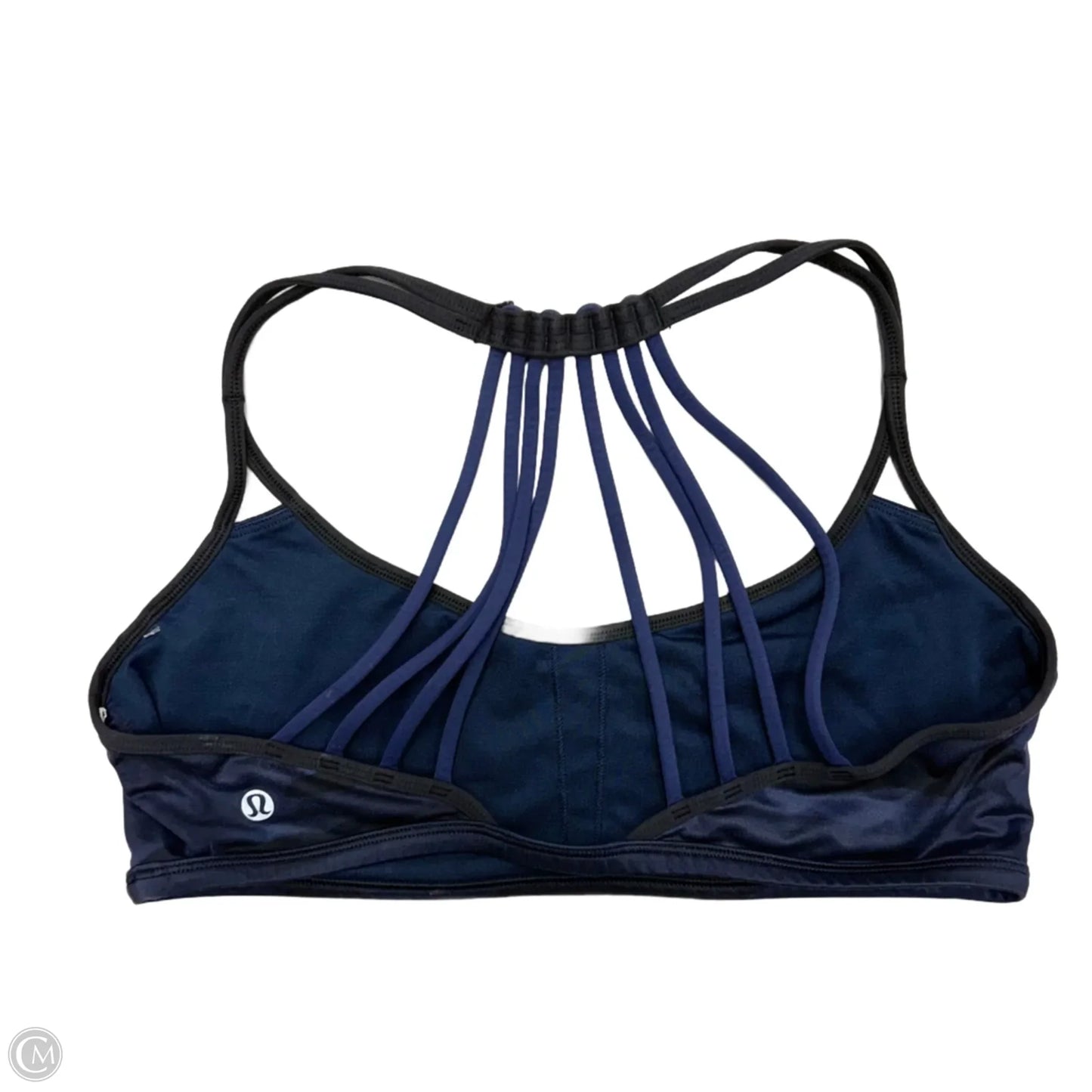 Athletic Bra By Lululemon In Black & Blue, Size: M