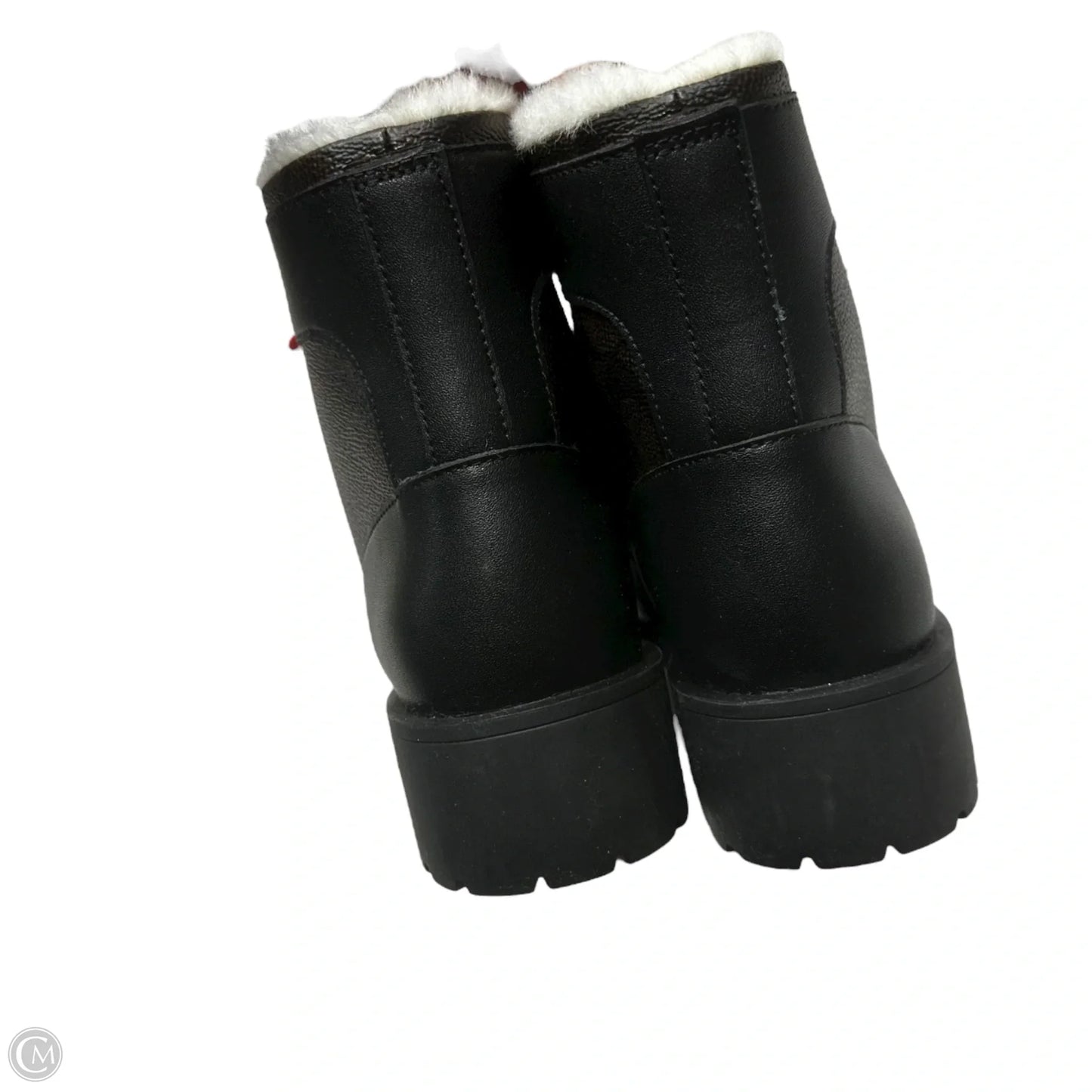 Boots Designer By Coach In Black & Brown, Size: 7.5