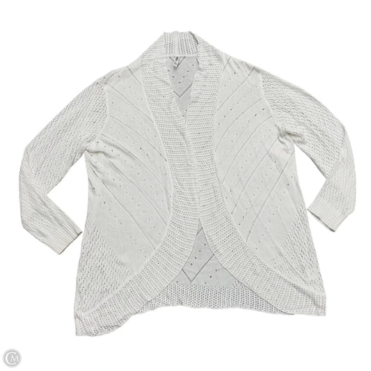 Sweater Cardigan By Tianzhut In Cream, Size: 2x