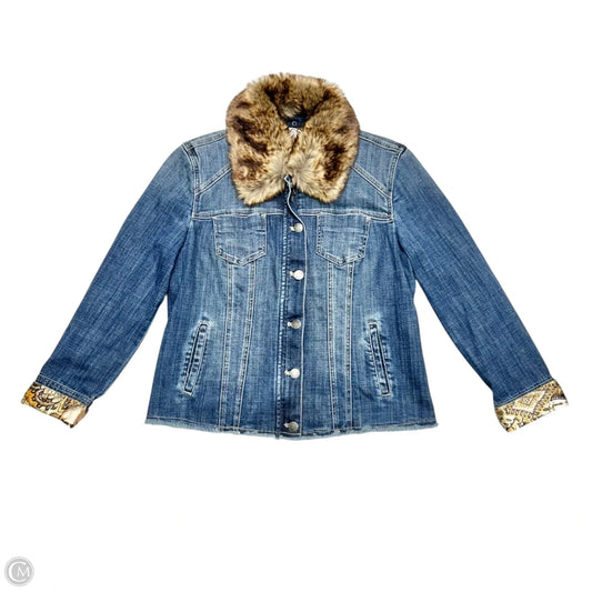 Jacket Denim By Chicos In Blue Denim, Size: M