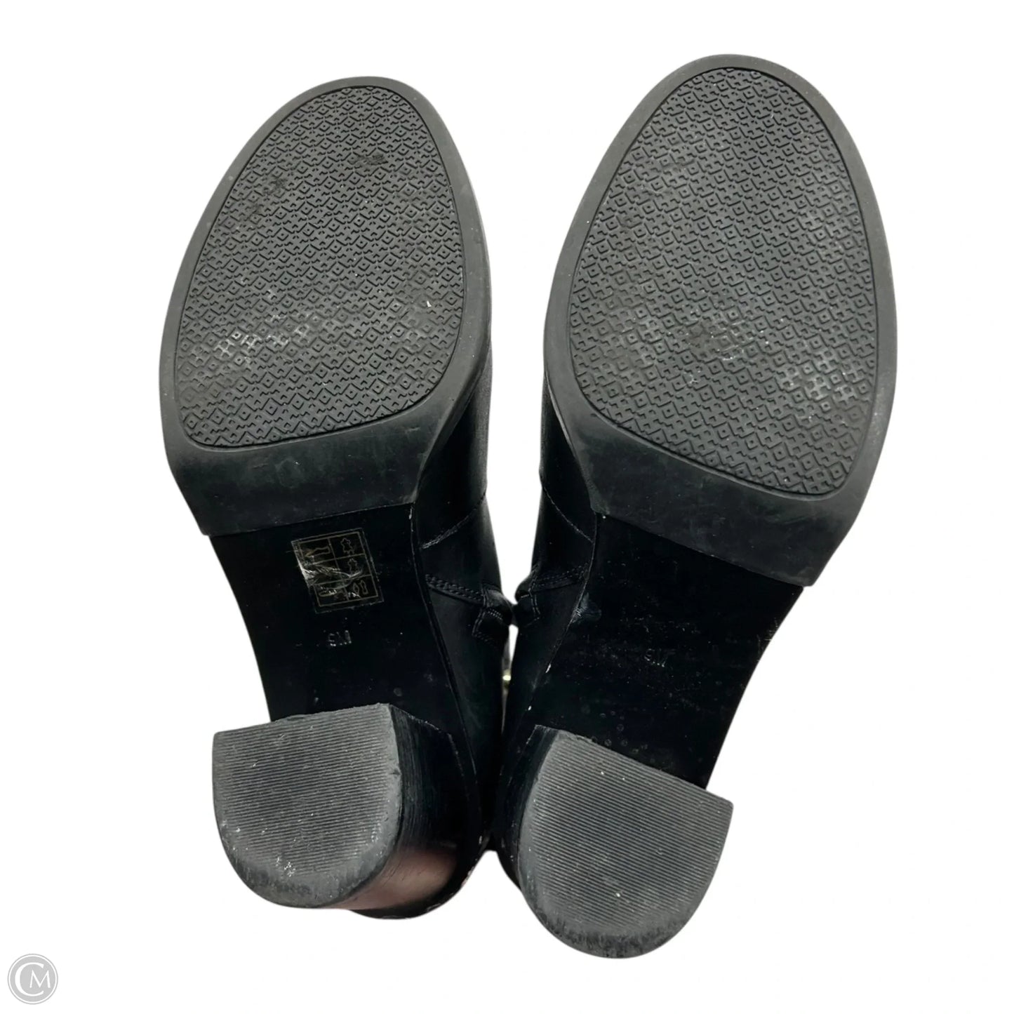 Boots Designer By Tory Burch In Black & Gold, Size: 9