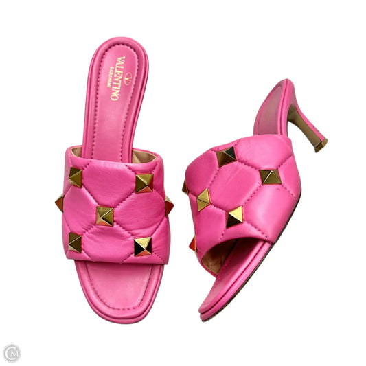 Sandals Luxury Designer By Valentino-garavani In Pink, Size: 10.5
