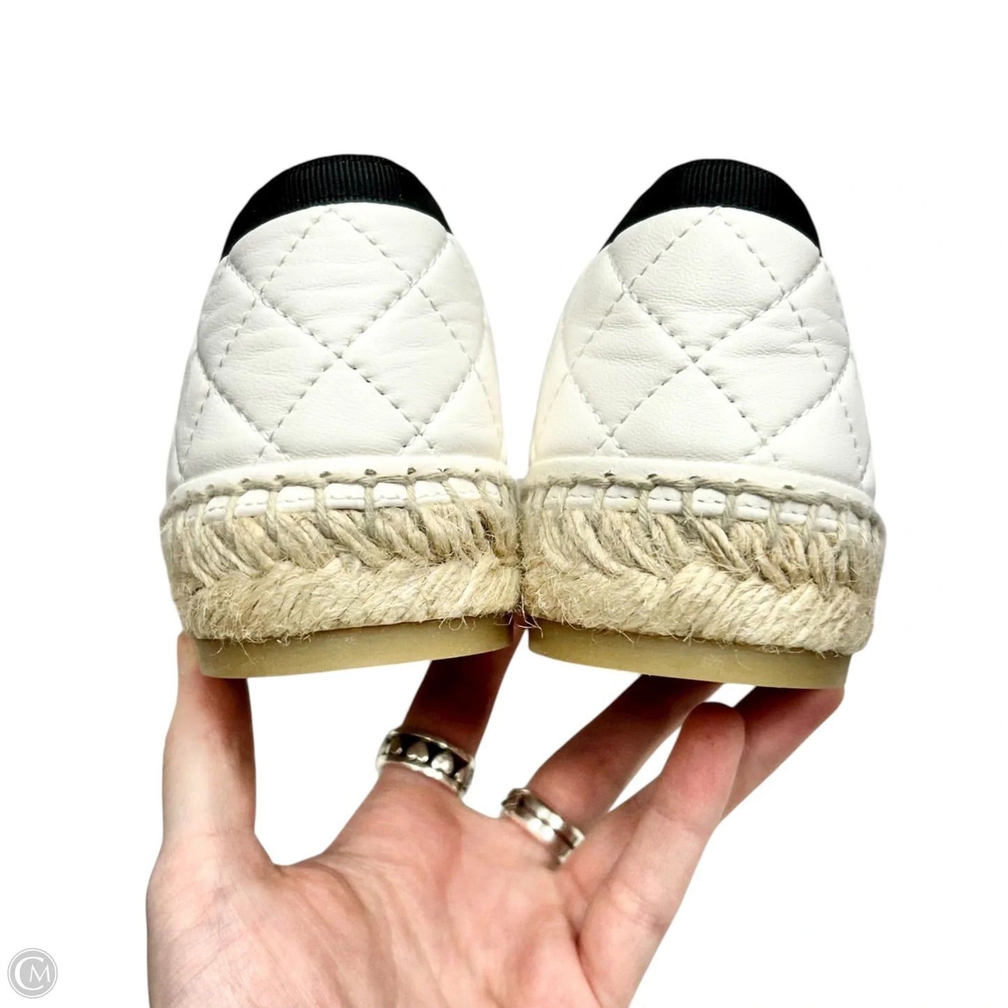 Shoes Luxury Designer By Chanel In Black & White, Size: 11.5