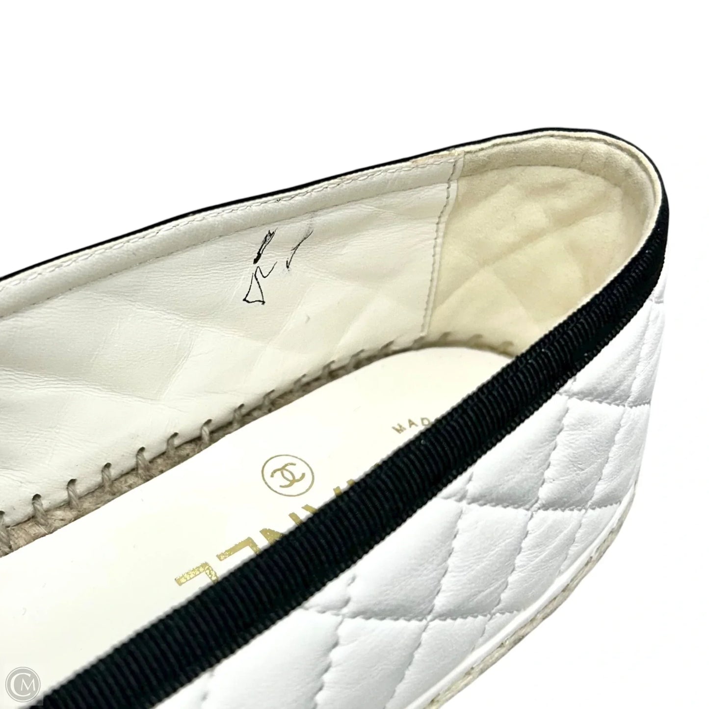 Shoes Luxury Designer By Chanel In Black & White, Size: 11.5