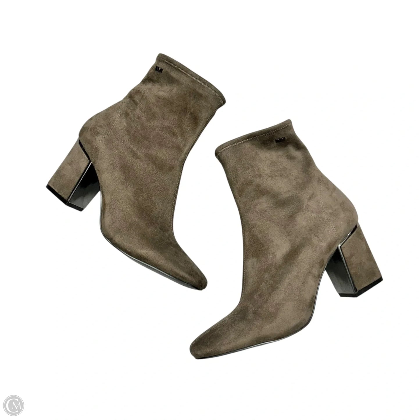 Boots Ankle Heels By Dkny In Grey, Size: 9
