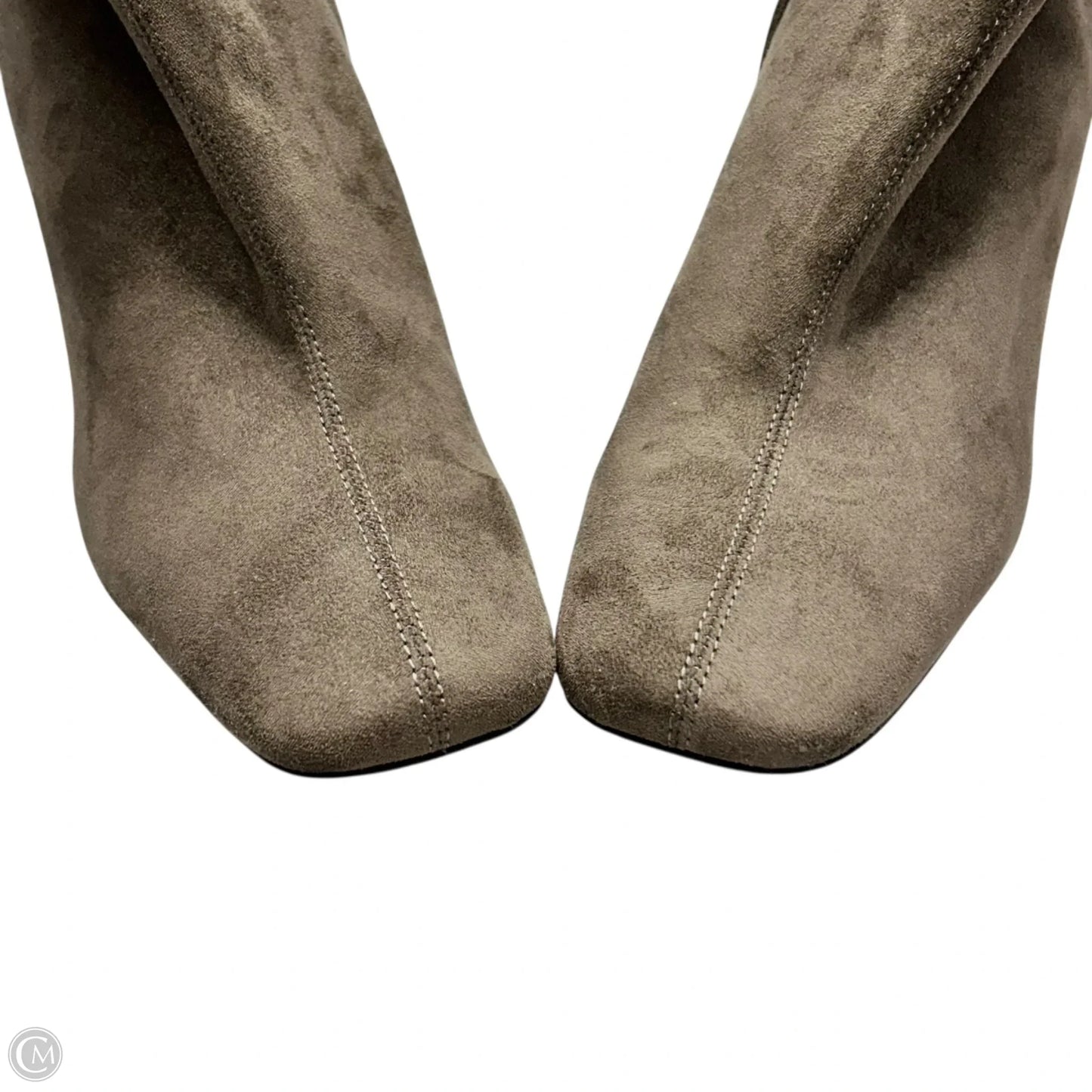 Boots Ankle Heels By Dkny In Grey, Size: 9