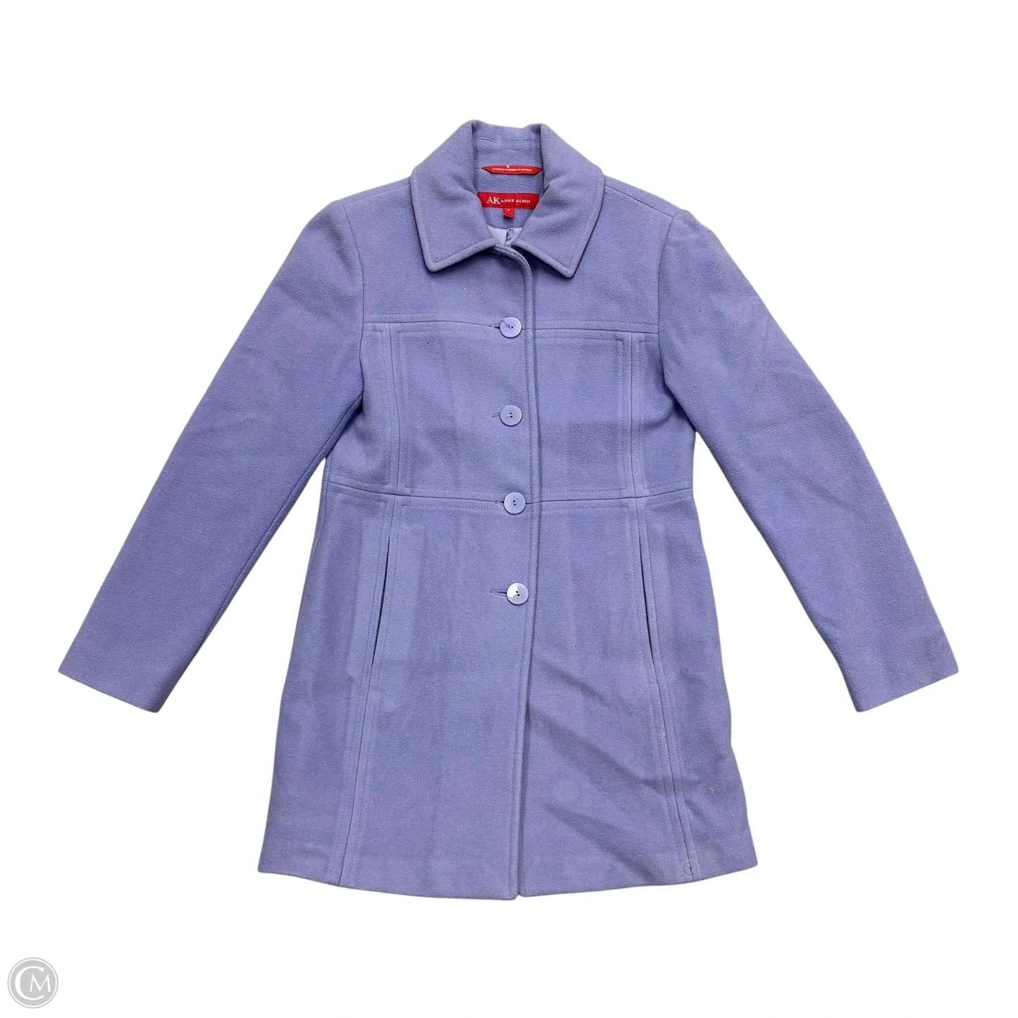 Coat Peacoat By Anne Klein In Blue, Size: S