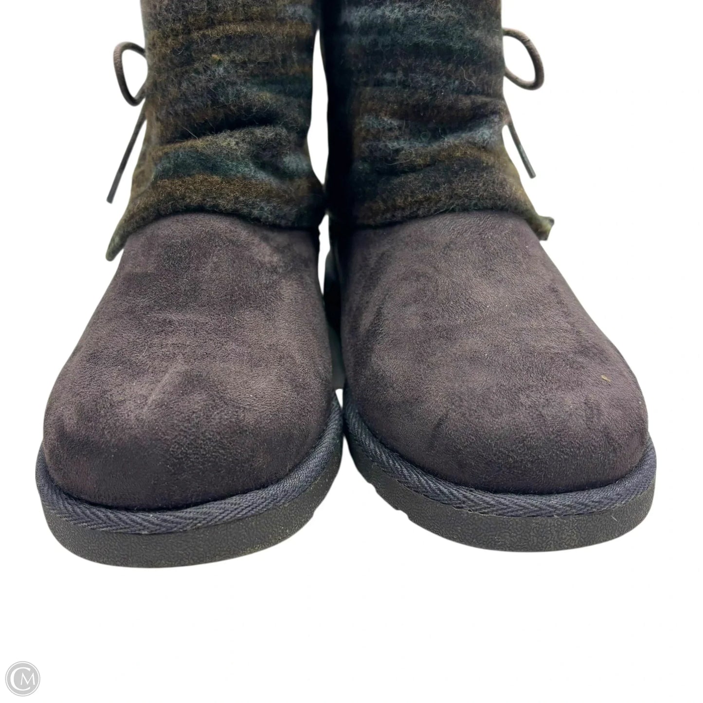 Boots Ankle Flats By So In Grey, Size: 6