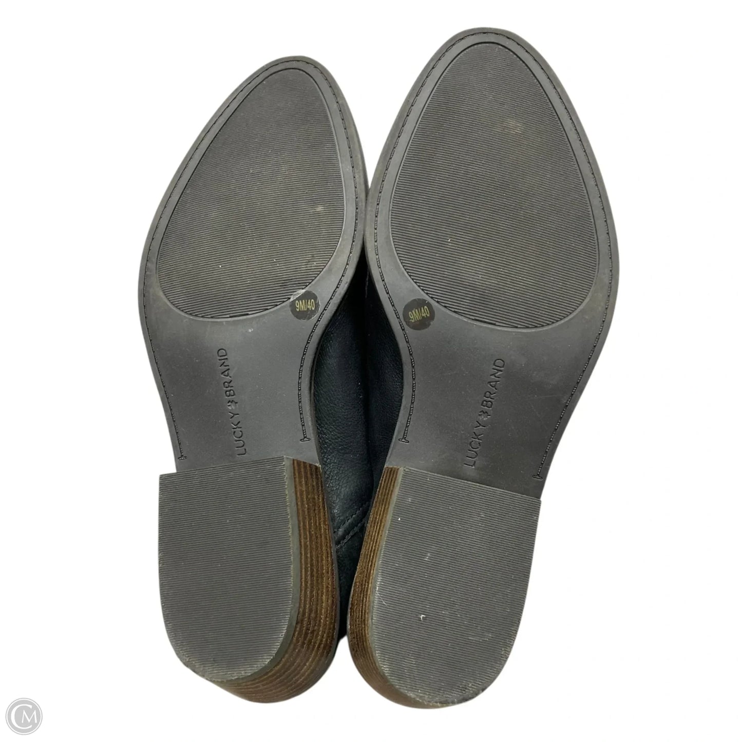 Boots Leather By Lucky Brand In Black, Size: 9