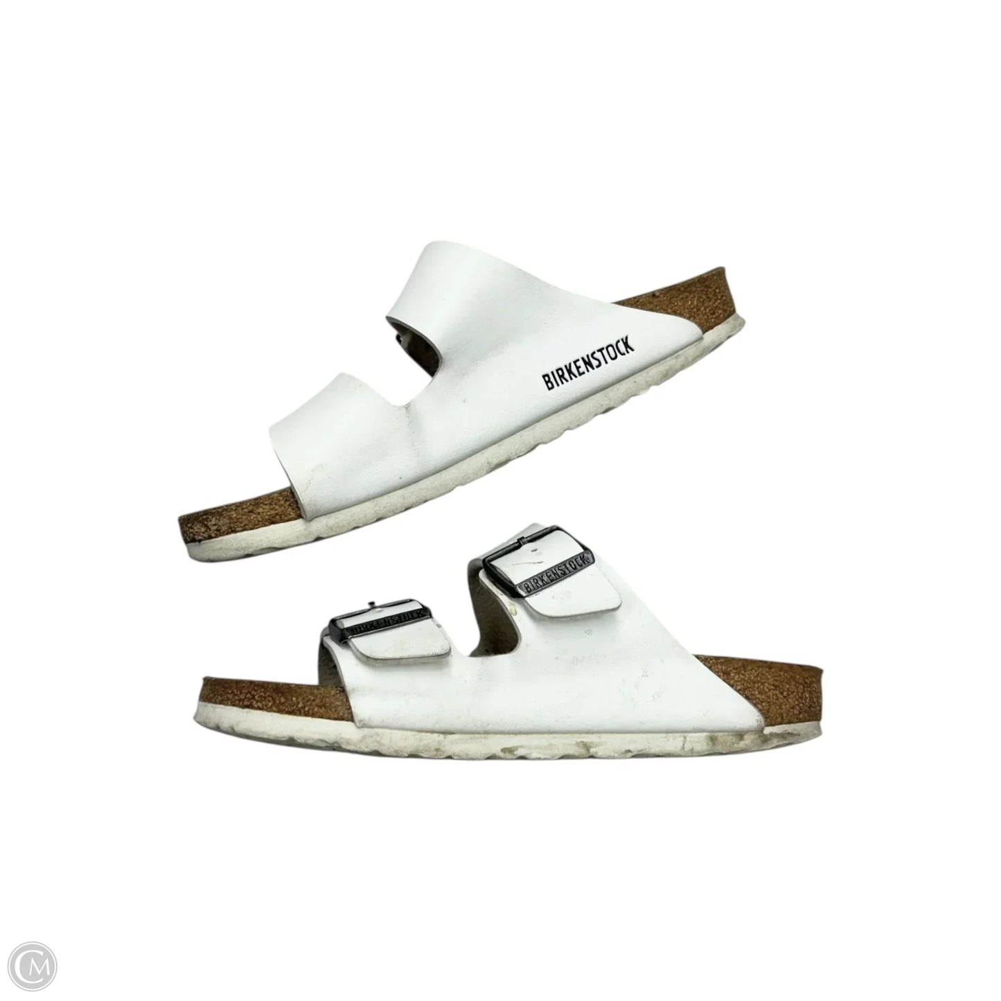 Sandals Flats By Birkenstock In White, Size: 6