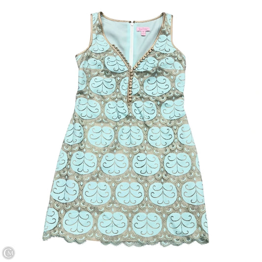 Dress Designer By Lilly Pulitzer In Blue & Gold, Size: Xxs