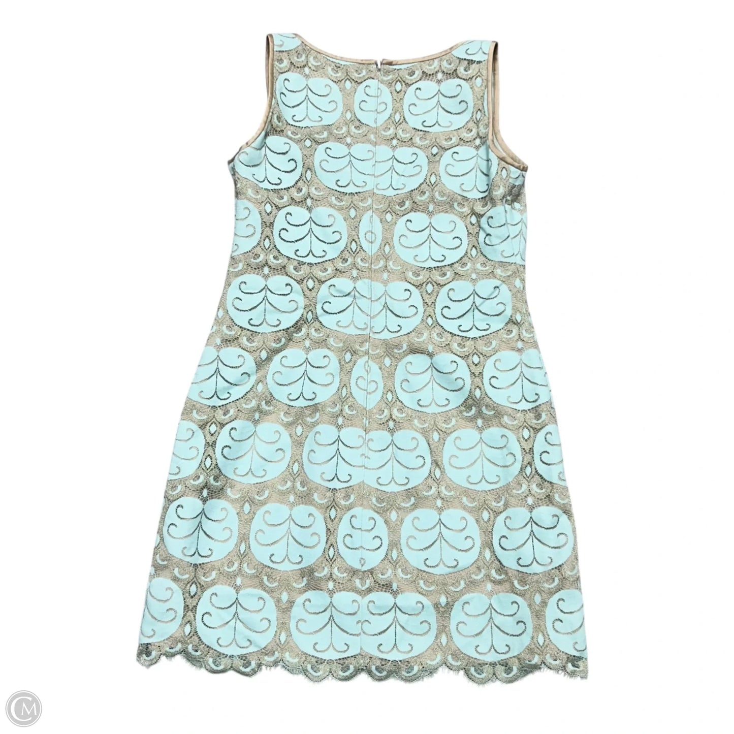 Dress Designer By Lilly Pulitzer In Blue & Gold, Size: Xxs