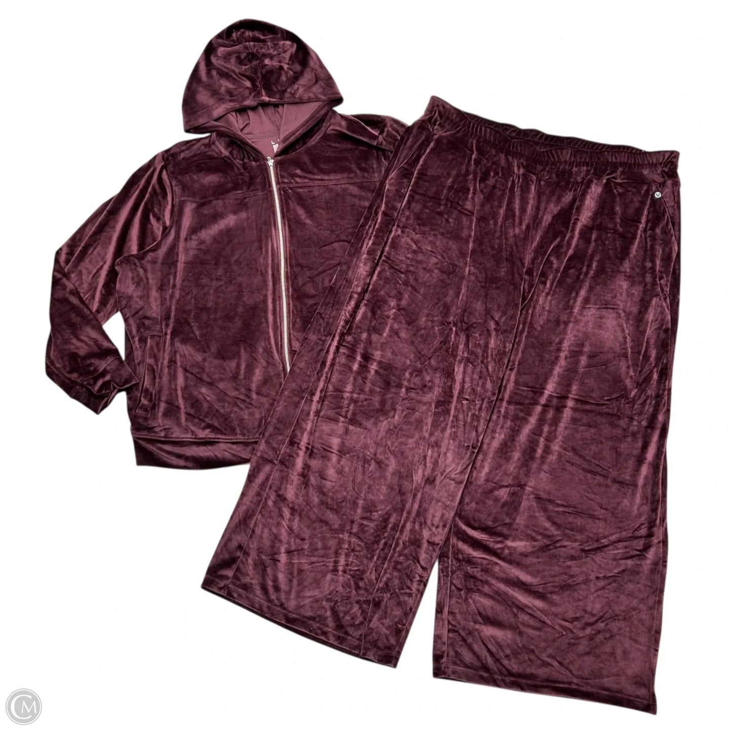 Pants Set 2pc By Livi Active In Maroon, Size: 5x