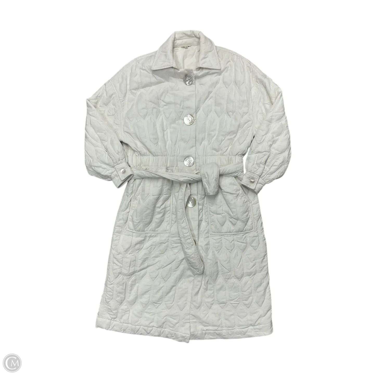 Coat Trench Coat By Splendid In White, Size: S