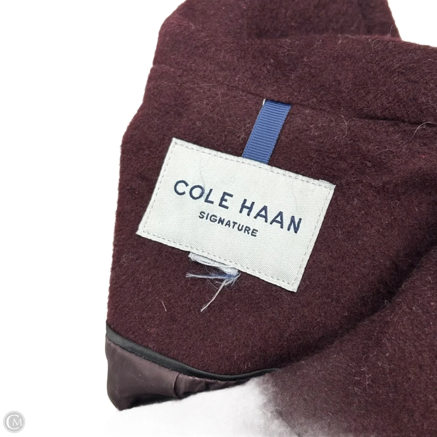 Coat Peacoat By Cole-haan In Maroon, Size: M