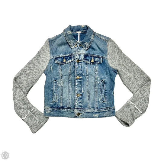 Jacket Denim By Free People In Blue Denim, Size: Xs