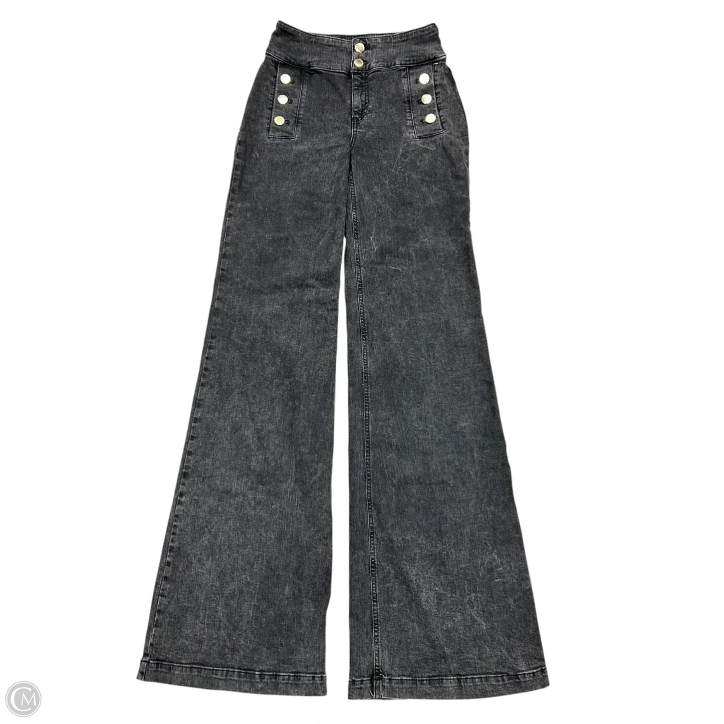 Jeans Wide Leg By Vicolo In Grey Denim, Size: S