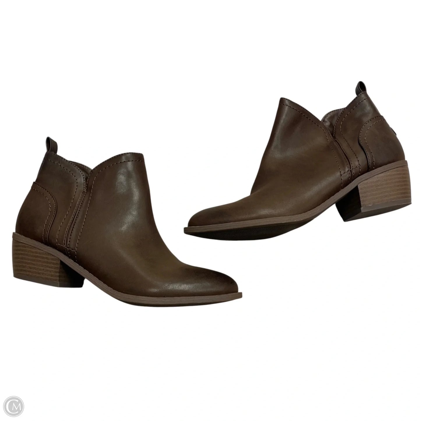 Boots Ankle Heels By G By Guess In Brown, Size: 7.5