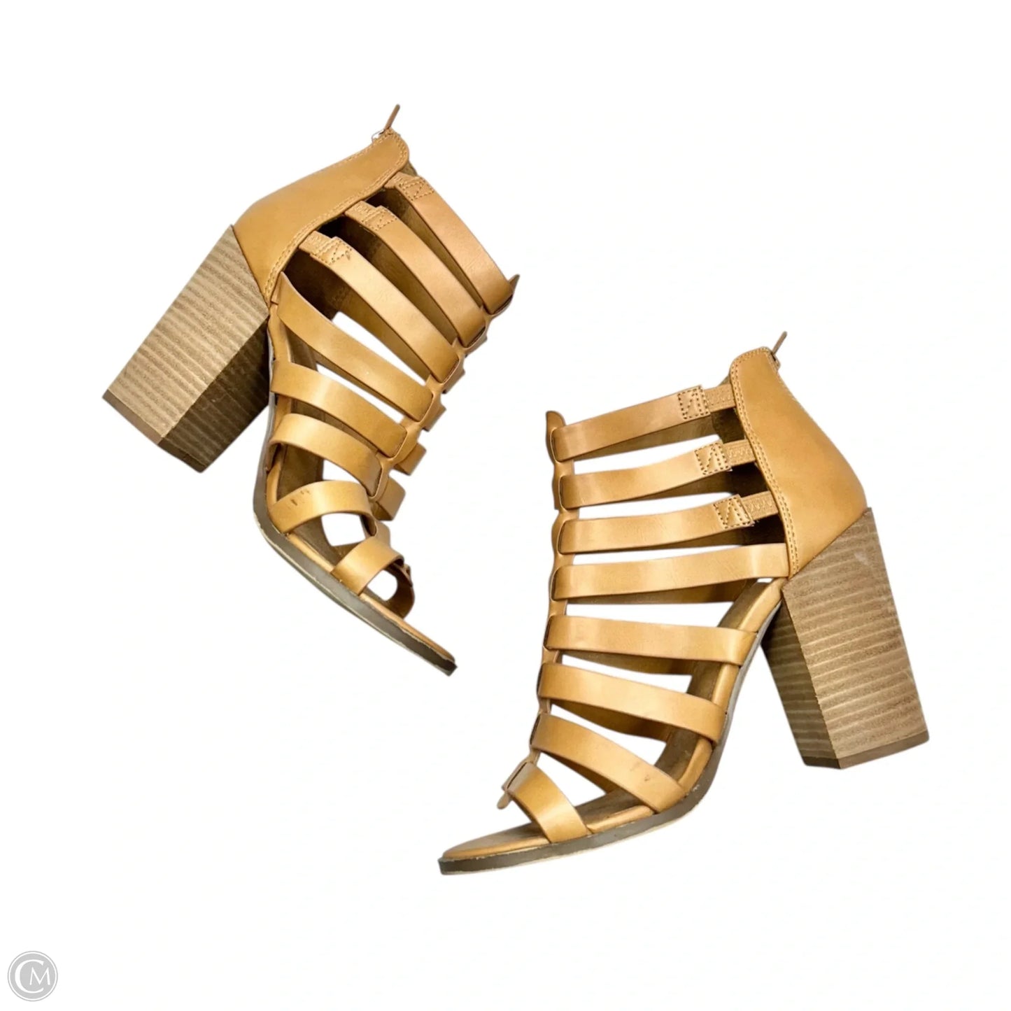 Sandals Heels Block By Dolce Vita In Tan, Size: 9