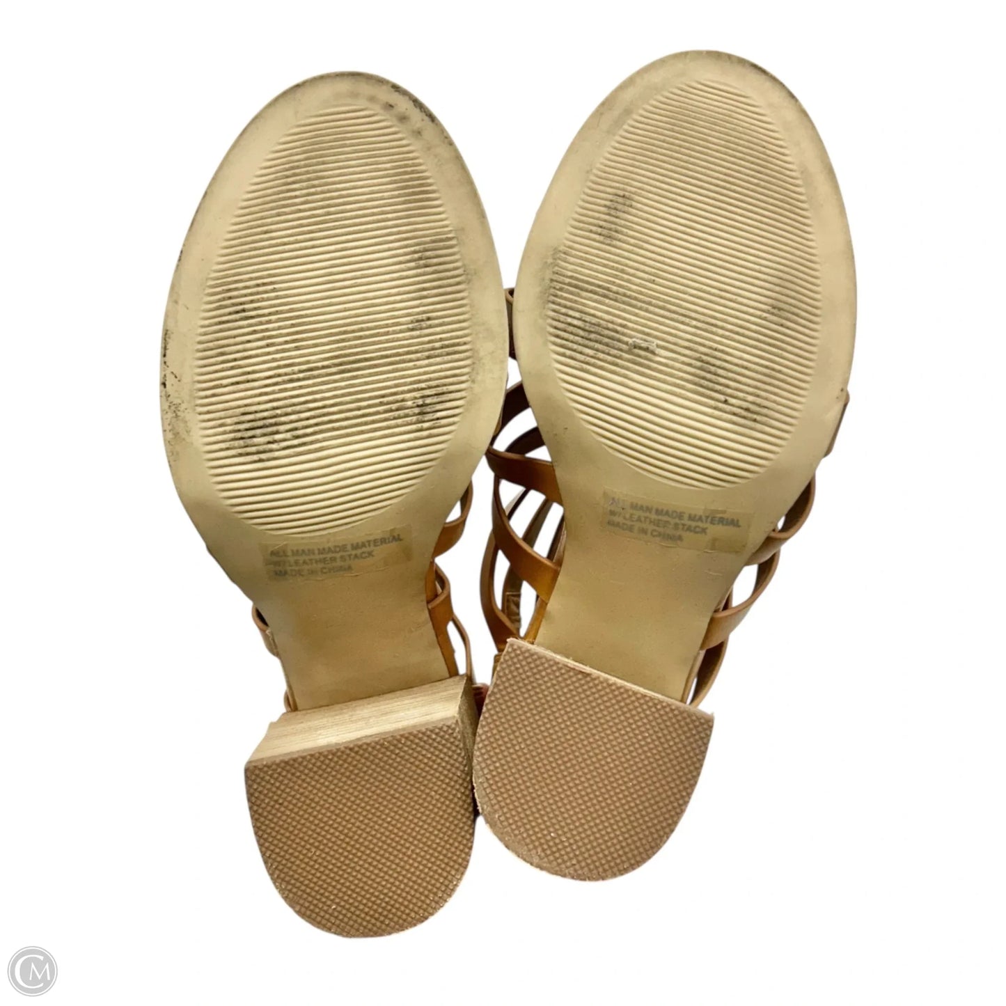 Sandals Heels Block By Dolce Vita In Tan, Size: 9