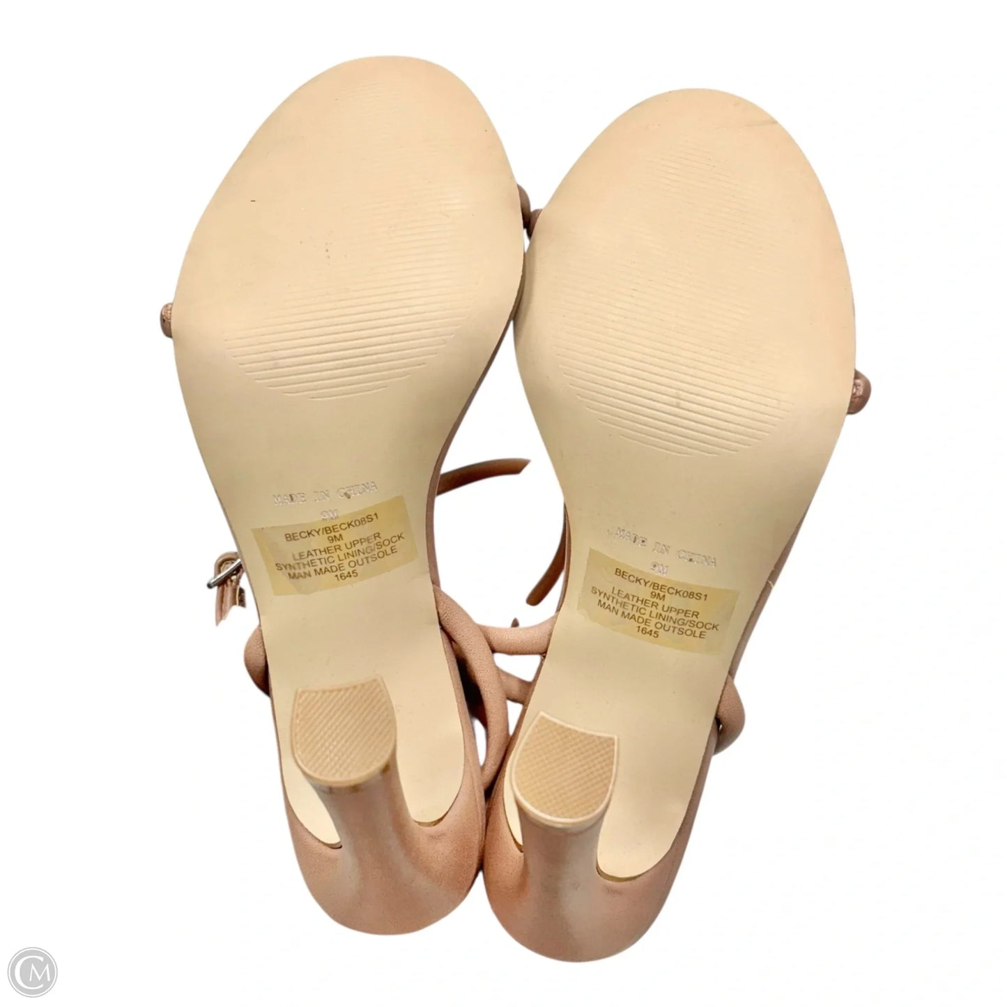 Sandals Heels Platform By Steve Madden In Tan, Size: 9