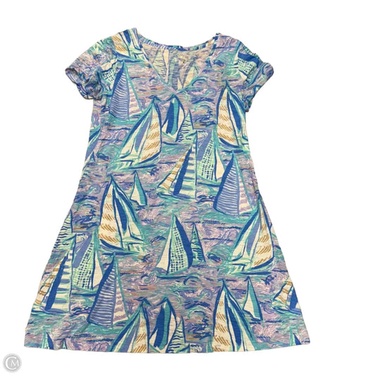 Dress Designer By Lilly Pulitzer In Blue & White, Size: L