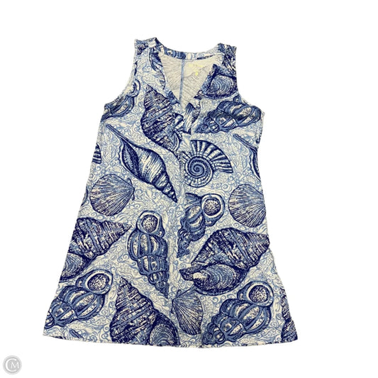 Dress Designer By Lilly Pulitzer In Blue & White, Size: L