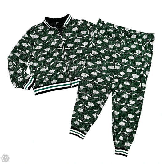 Pants Set 2pc By Torrid In Black & Green, Size: 2x