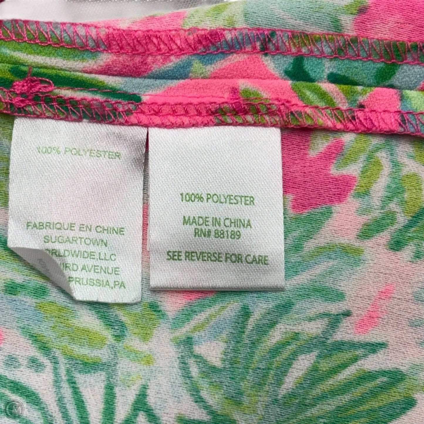 Skort Designer By Lilly Pulitzer In Green & Pink, Size: 2