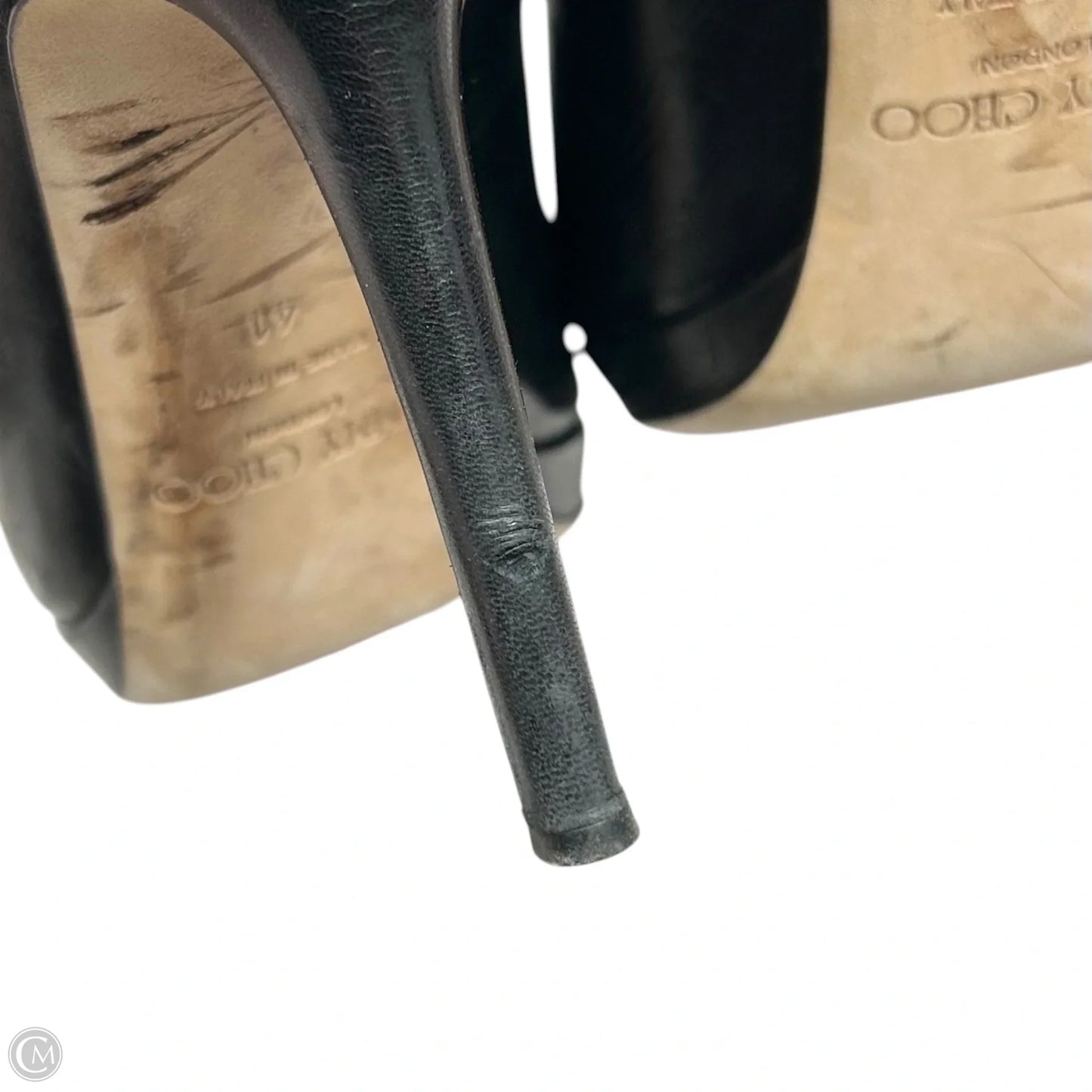 Shoes Luxury Designer By Jimmy Choo In Black, Size: 10.5