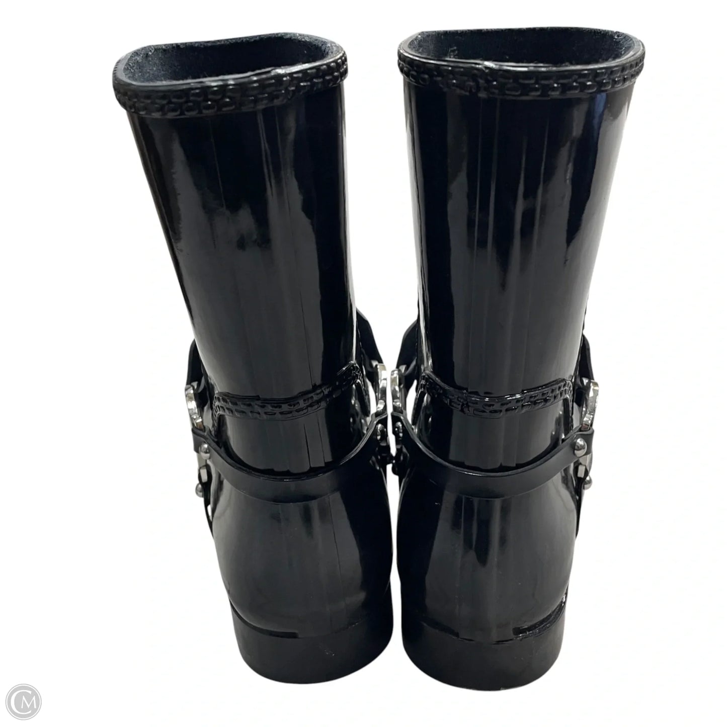 Boots Rain By Michael By Michael Kors In Black & Silver, Size: 9