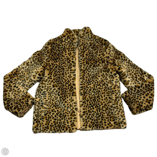 Coat Faux Fur & Sherpa By French Connection In Leopard Print, Size: S