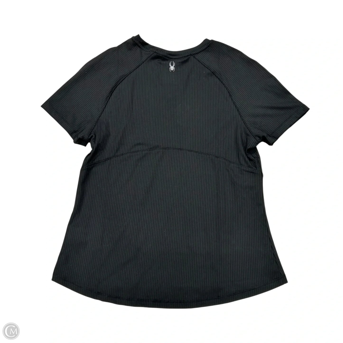 Athletic Top Short Sleeve By Spyder In Black, Size: M