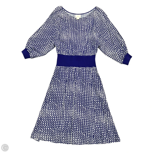 Dress Casual Midi By Maeve In Blue & White, Size: M
