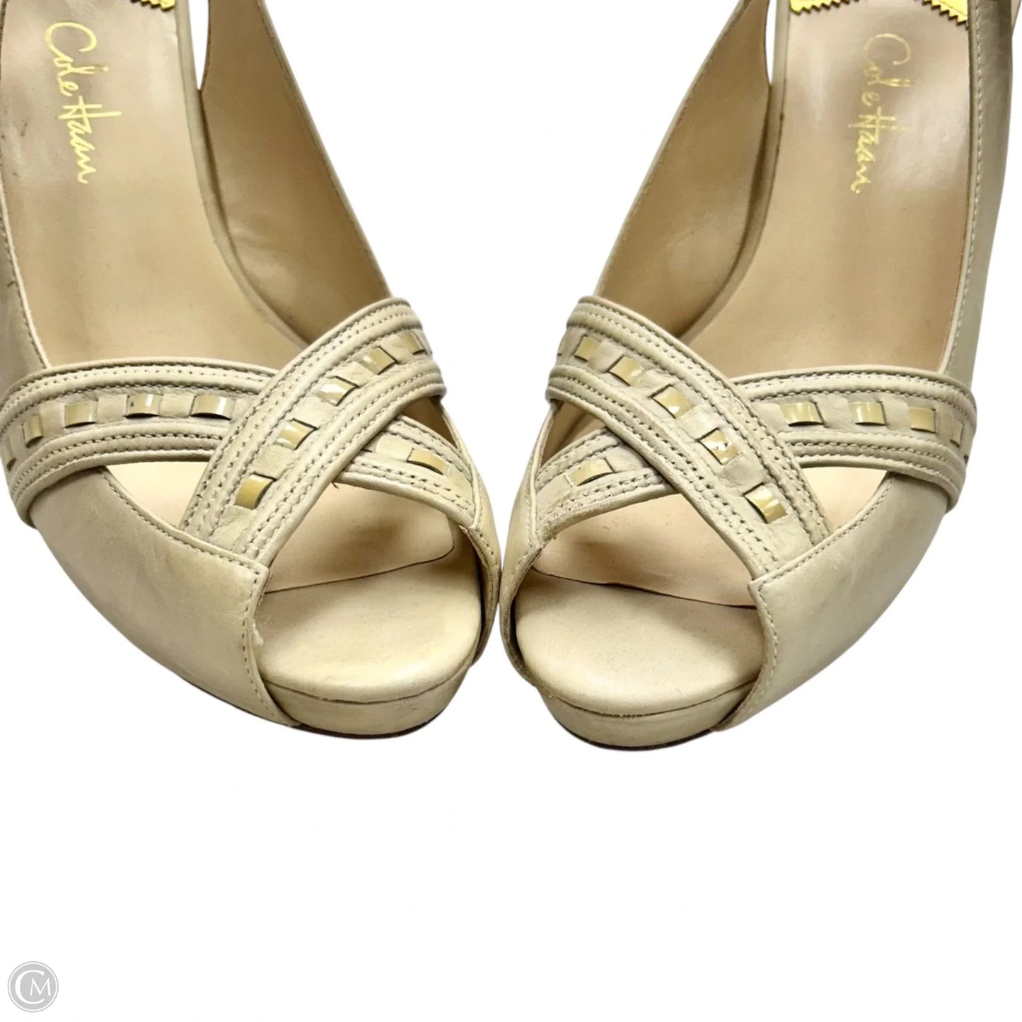 Sandals Heels Stiletto By Cole-haan In Cream, Size: 10.5