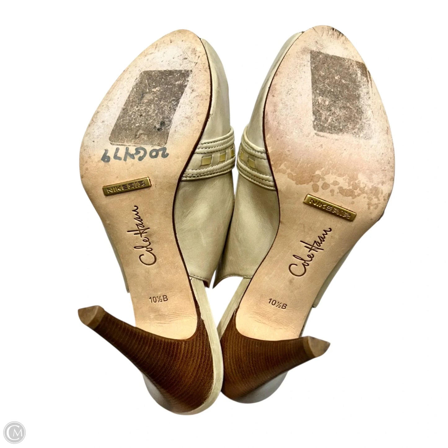 Sandals Heels Stiletto By Cole-haan In Cream, Size: 10.5