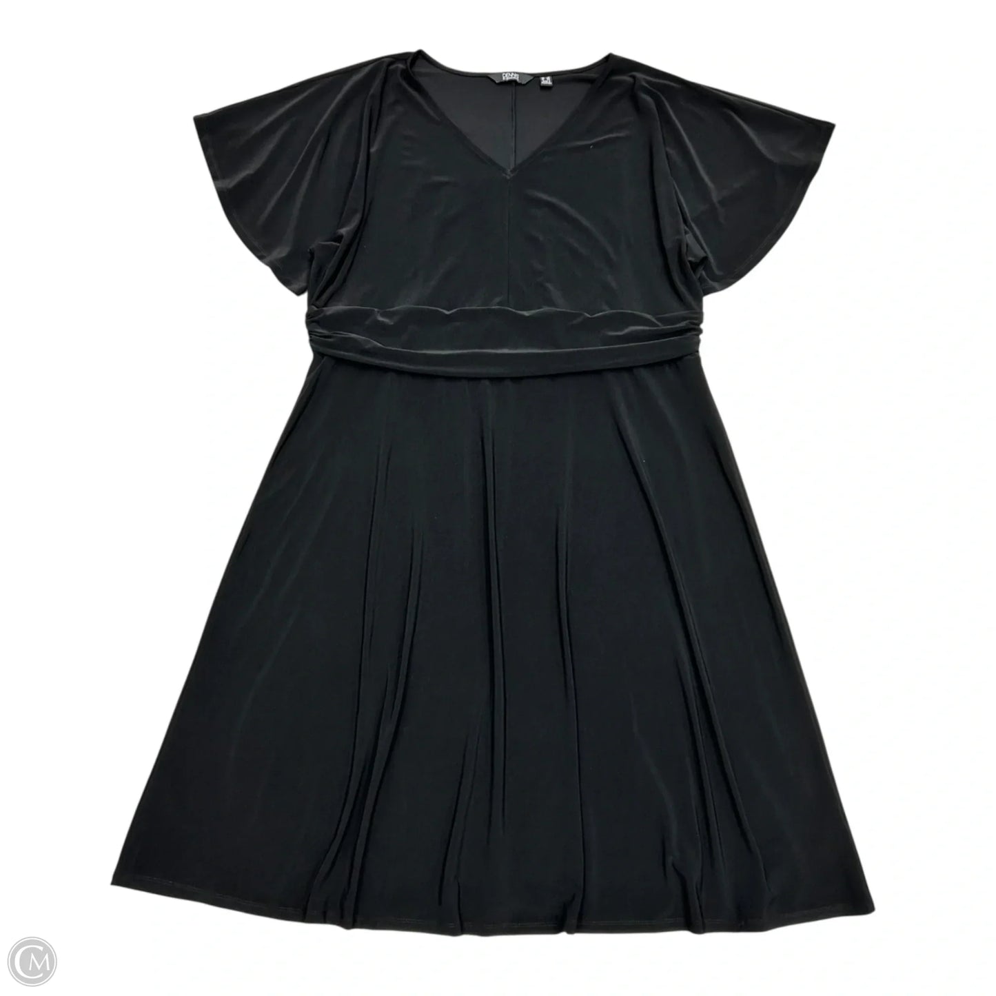 Dress Casual Midi By Dennis Basso Qvc In Black, Size: 2x