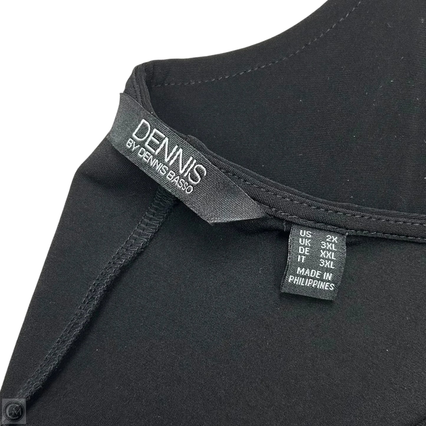 Dress Casual Midi By Dennis Basso Qvc In Black, Size: 2x