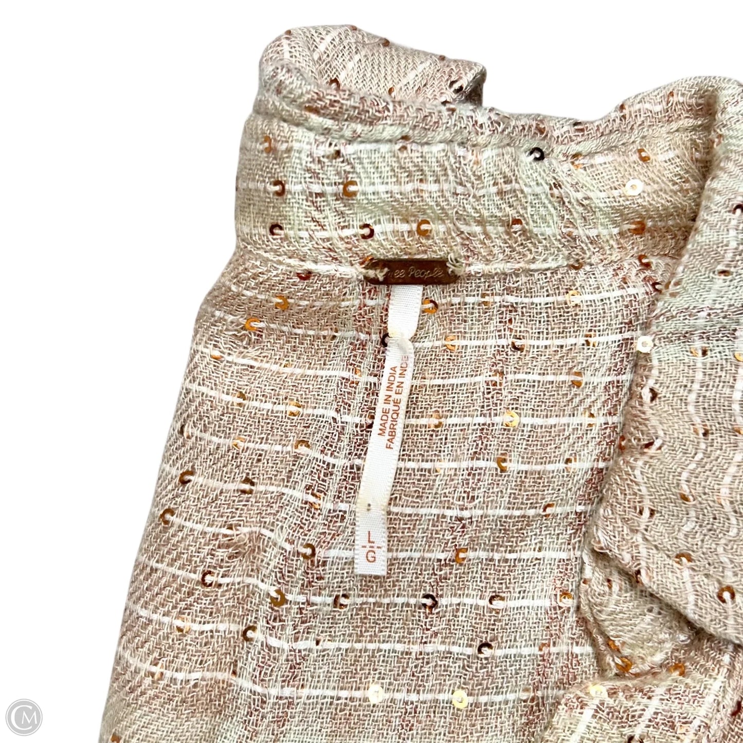 Top Long Sleeve By Free People In Peach, Size: L