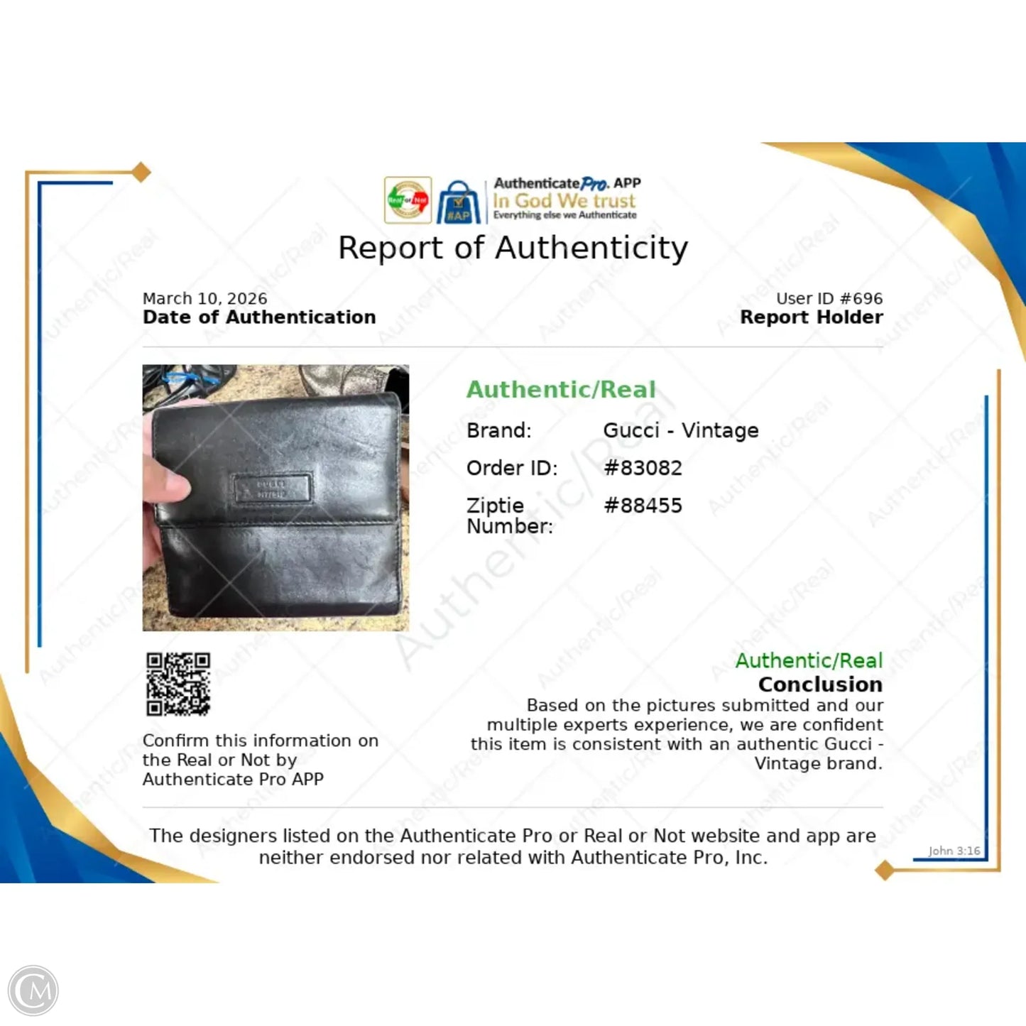 Wallet Luxury Designer By Gucci, Size: Medium