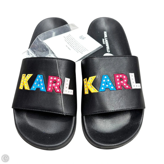 Sandals Designer By Karl Lagerfeld In Multi-colored, Size: 9