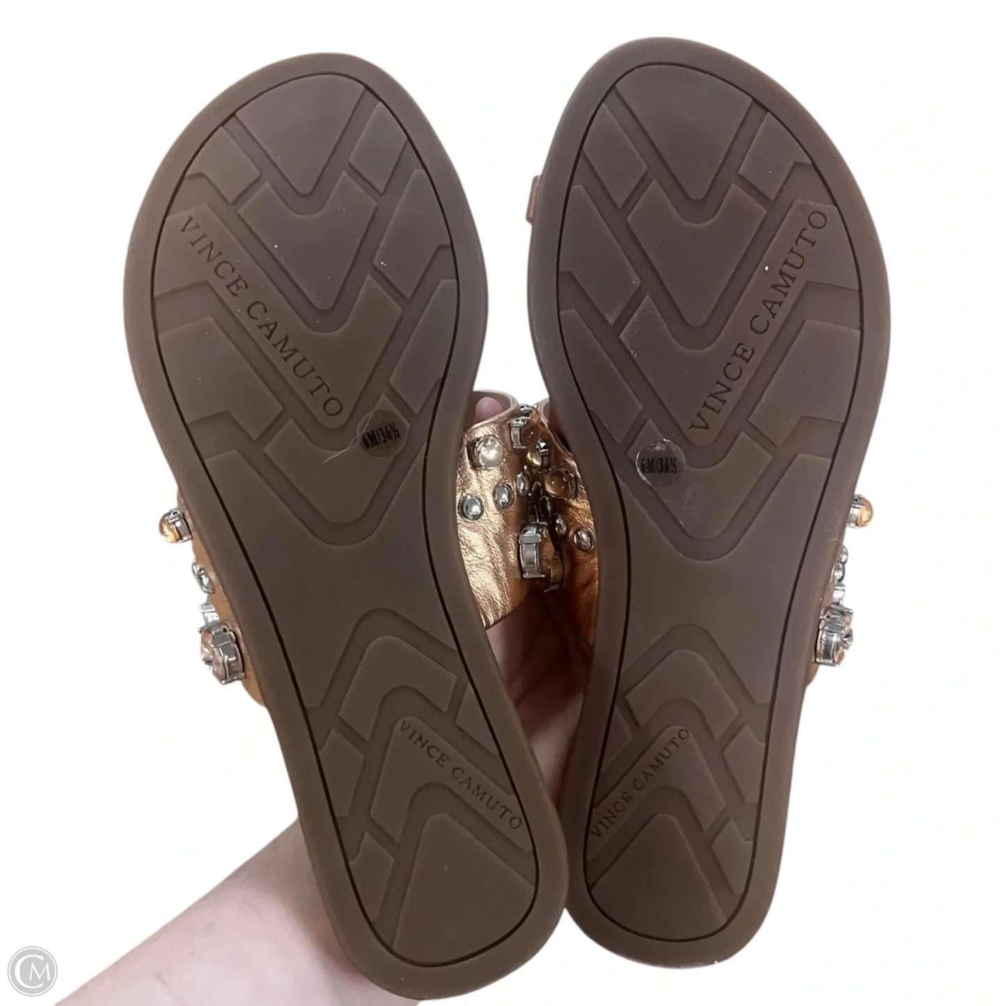 Sandals Flats By Vince Camuto In Rose Gold, Size: 6