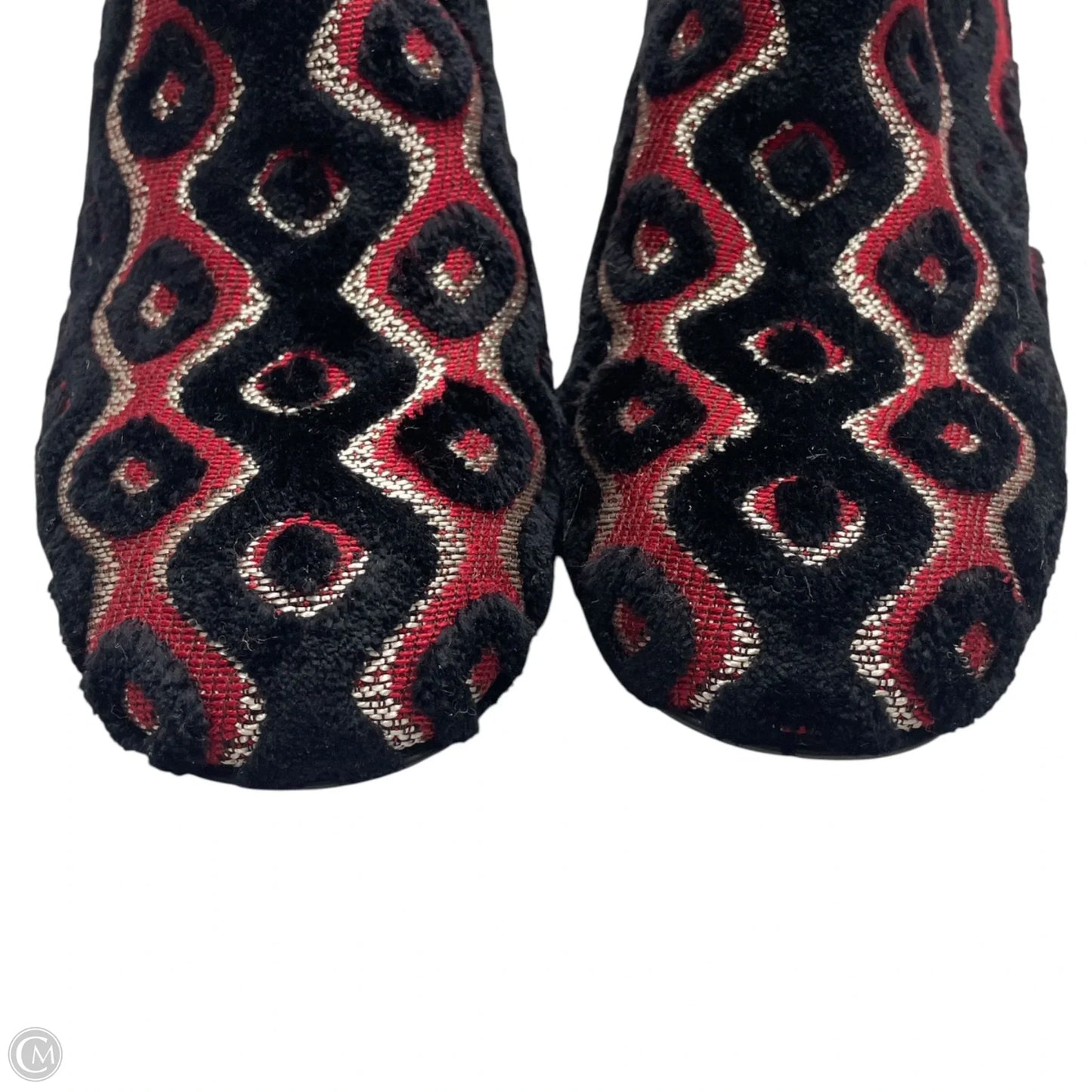 Boots Designer By Stuart Weitzman In Black & Red, Size: 5