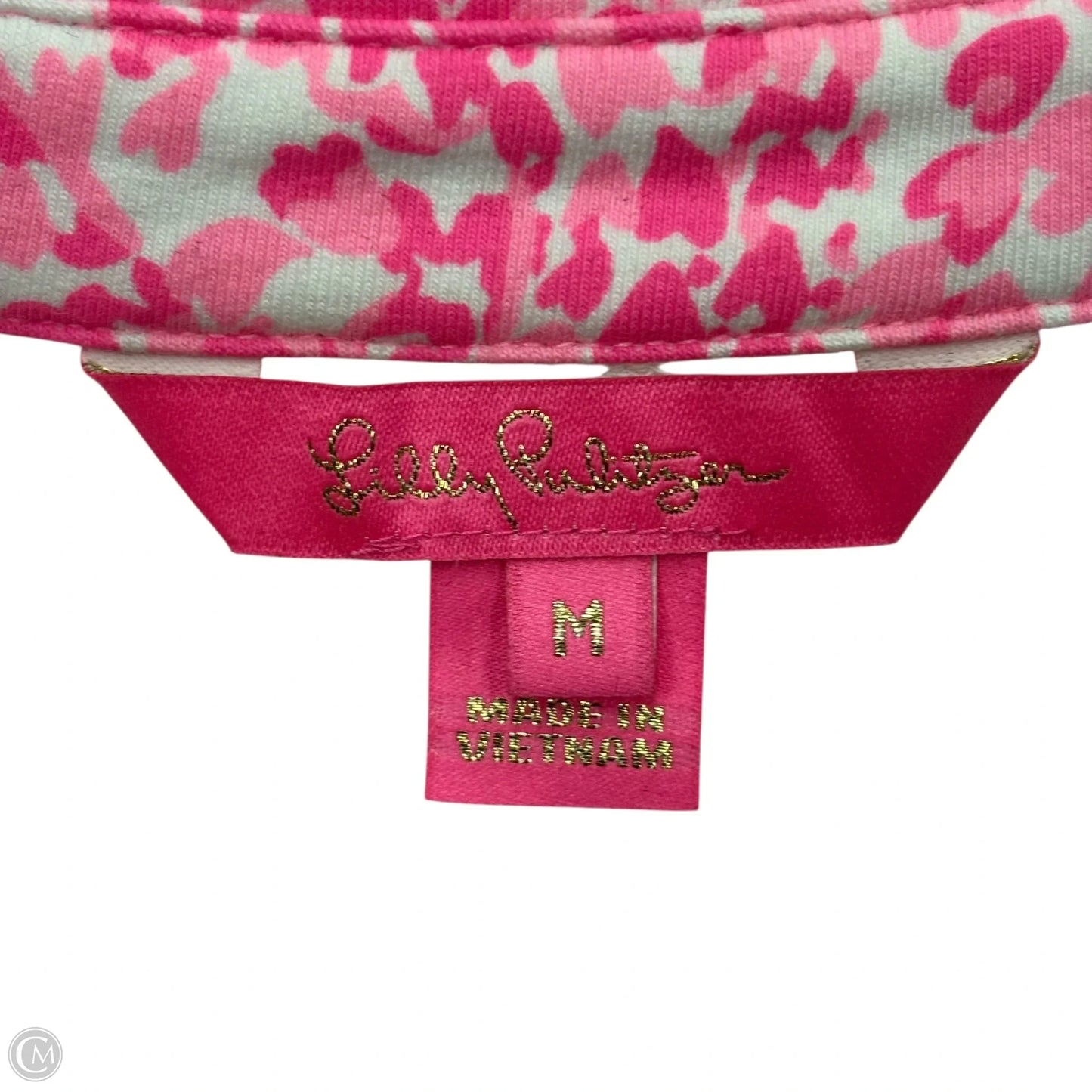 Romper Designer By Lilly Pulitzer In Pink & White, Size: M