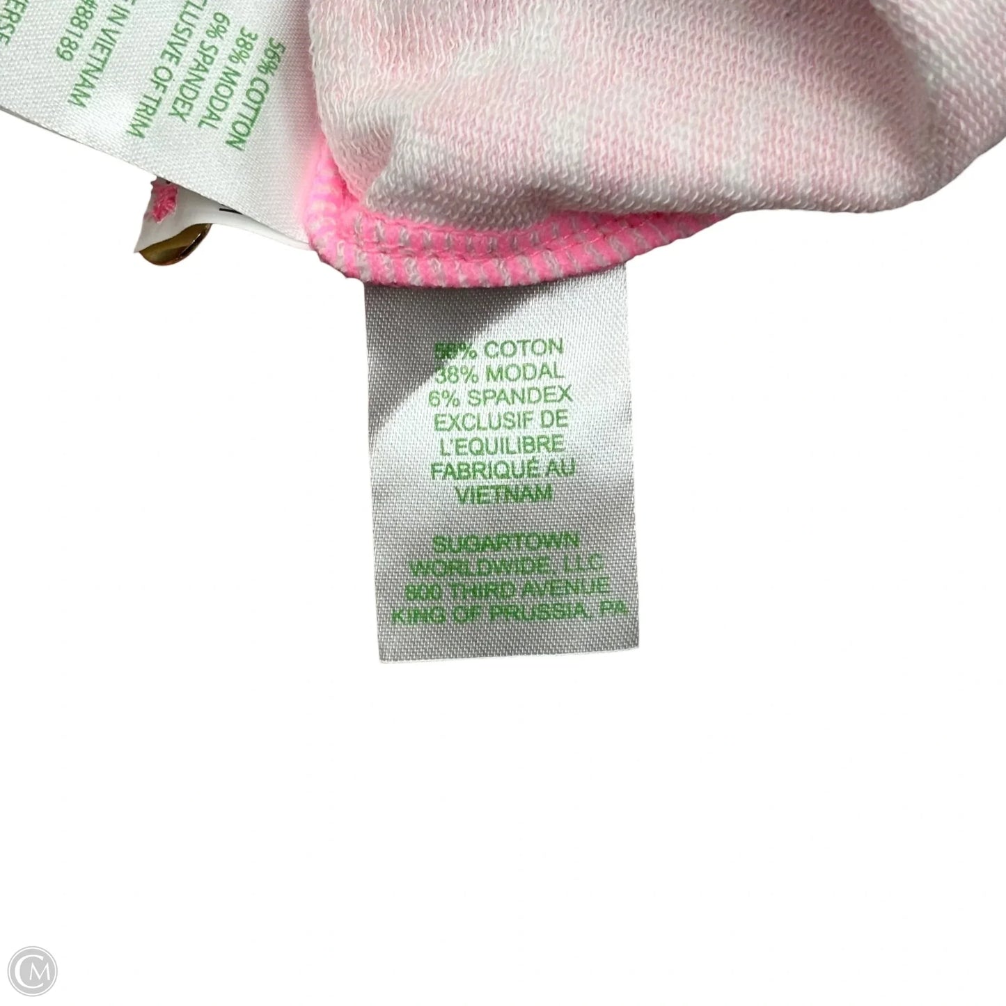 Romper Designer By Lilly Pulitzer In Pink & White, Size: M