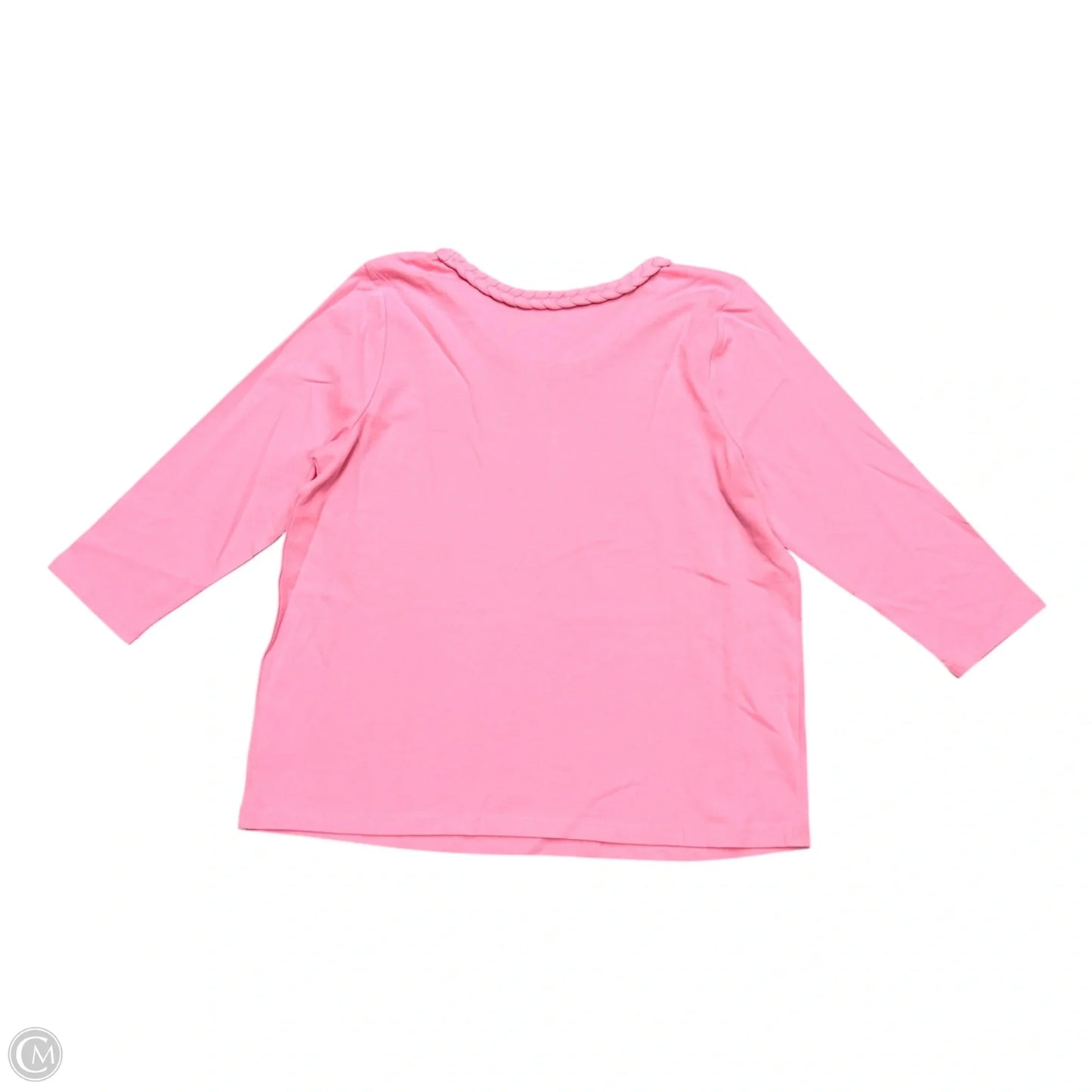 Top 3/4 Sleeve Designer By Lilly Pulitzer In Pink, Size: L