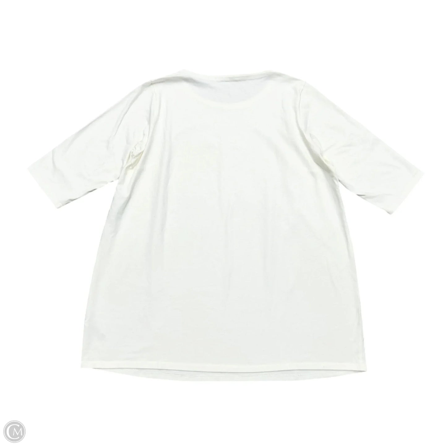 Top Long Sleeve By Eileen Fisher In Cream, Size: 1x