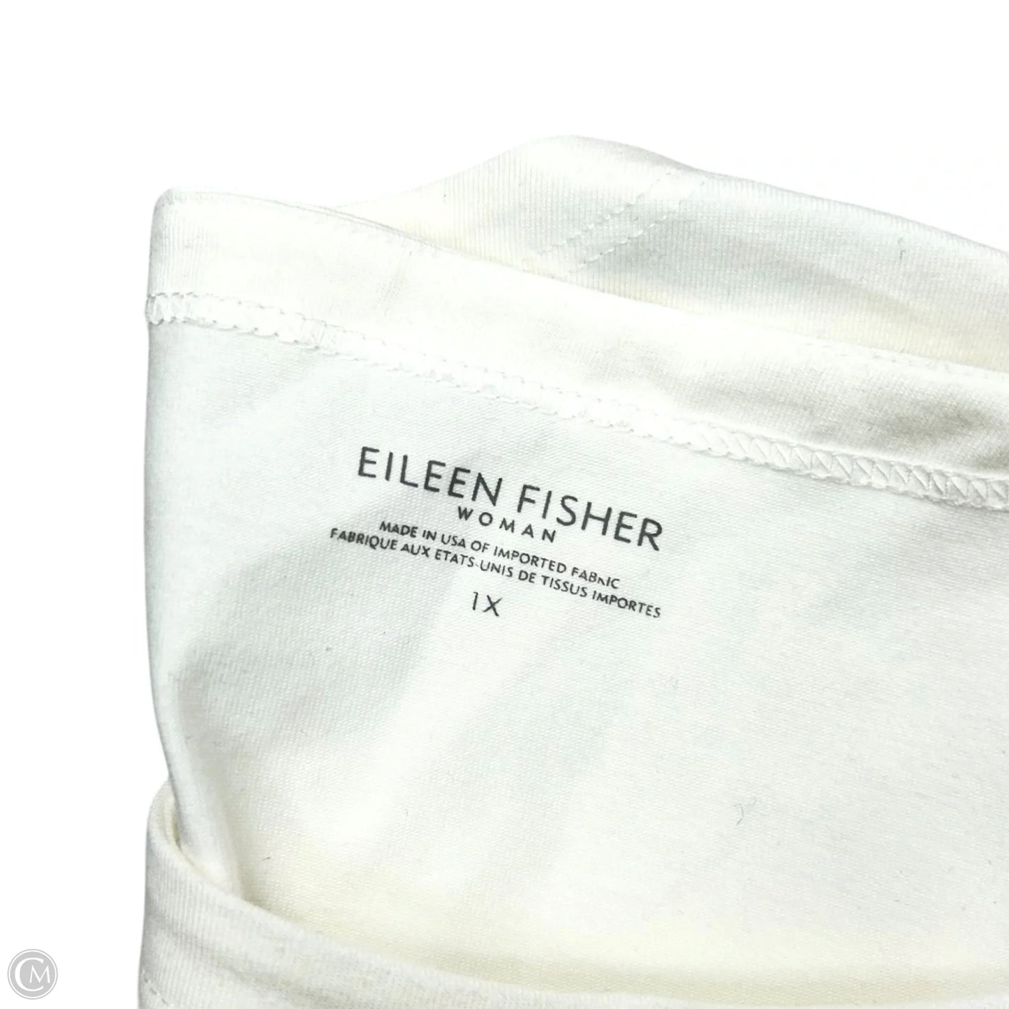 Top Long Sleeve By Eileen Fisher In Cream, Size: 1x