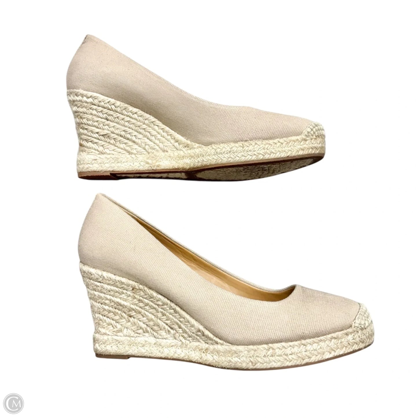 Sandals Heels Wedge By J. Crew In Cream, Size: 7