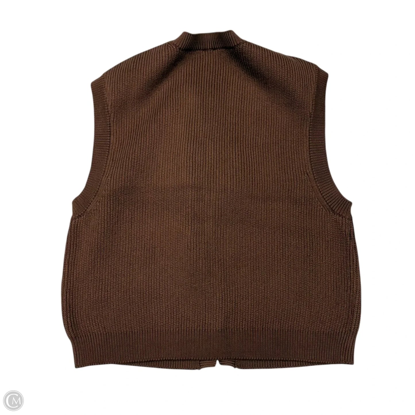 Vest Sweater By Maeve In Brown, Size: M
